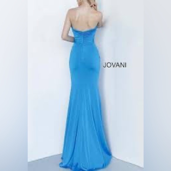 NWT Jovani Size 4 Peacock Strapless Formal Dress - Picture 2 of 3
